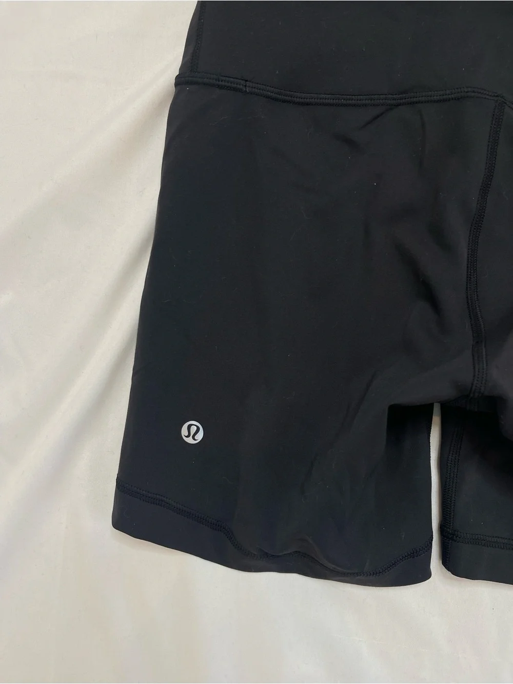 Lululemon Athletica Wunder Train Black High Rise 6” Biker Workout Shorts Size 6